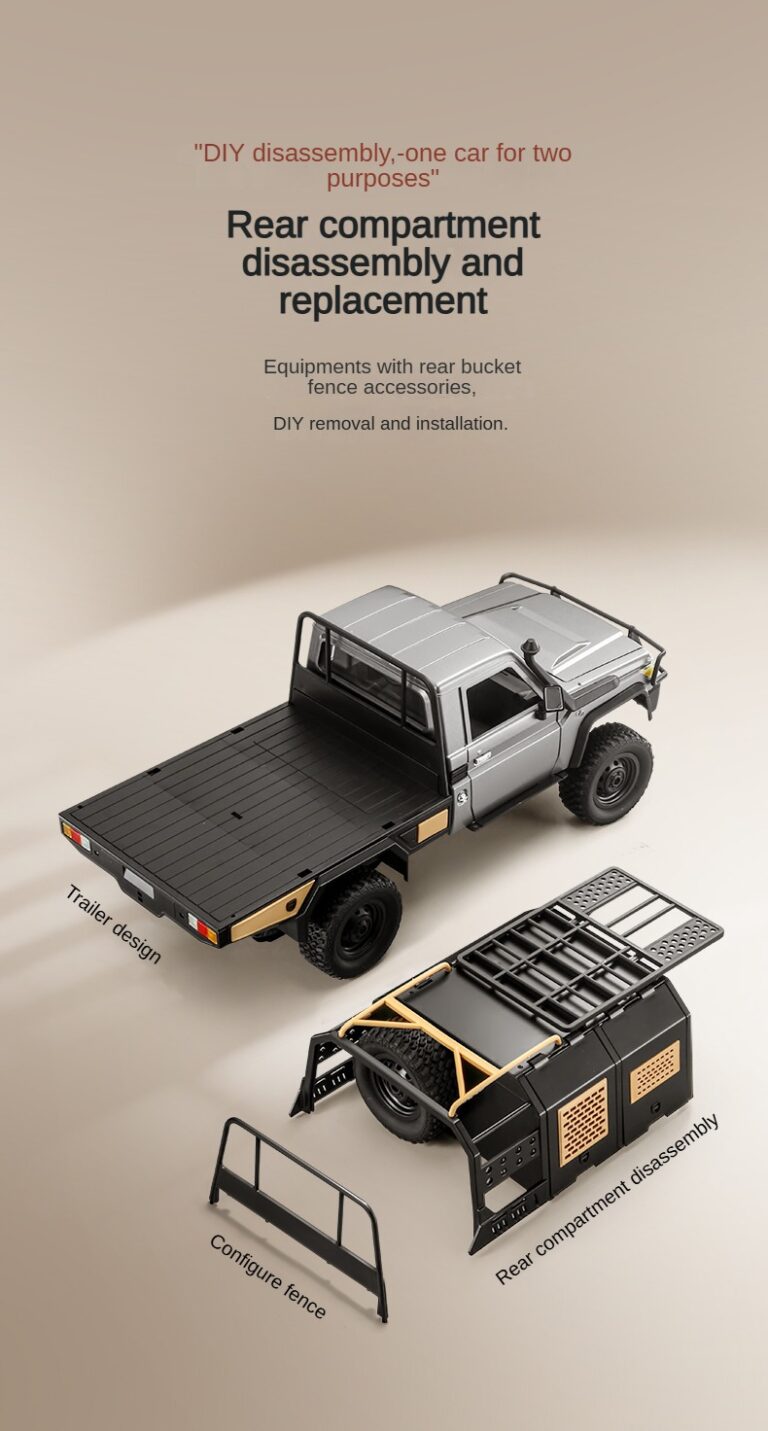 MN82S 4WD Off-Road Crawler - 1/12 Scale Licensed Toyota Land Cruiser - Image 4