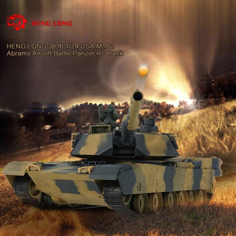 2.4G Heng Long 3816 1/24 US M1M2 ABRAMS RC Battle Tank - Image 2