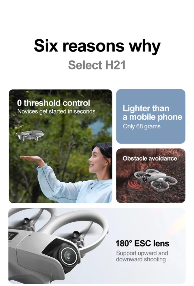 H21 Optical Flow Electric Tuning Dual Camera Drone - Image 2