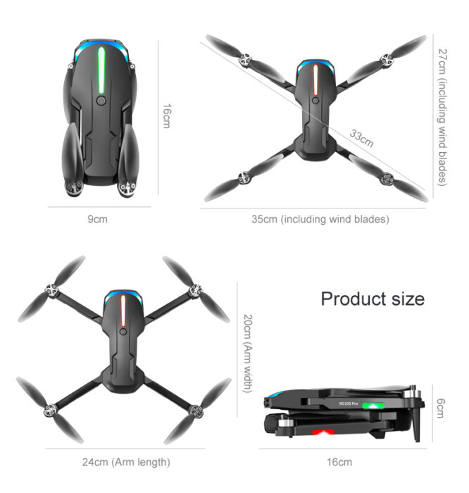 RG100 Pro 4K Professional Dual Camera Brushless Motor Drone - Image 3