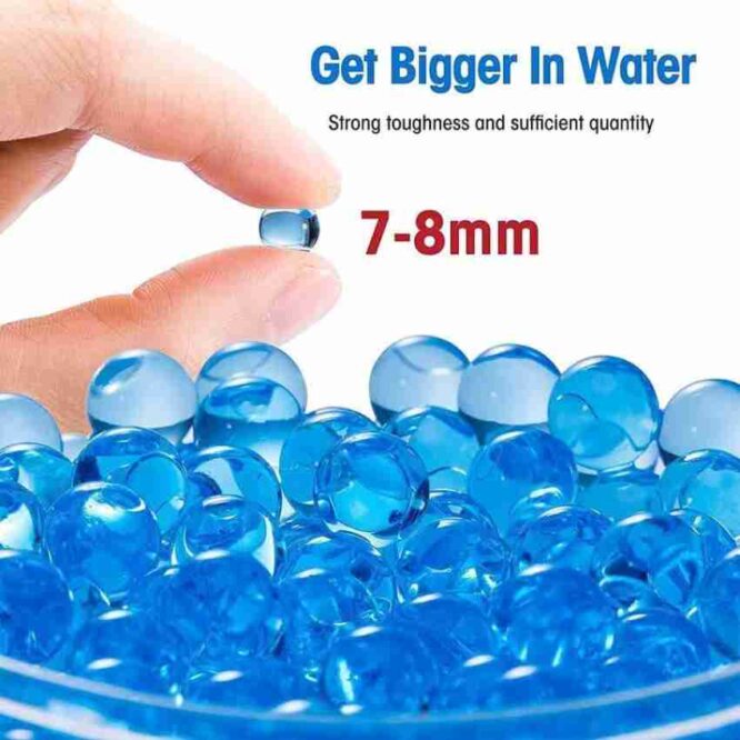 Gel Ball Blaster Ammo 50,000 Beads Works for Gel Blaster and Splatter Ball Gun, Gel Gun Ammo, Water Ball Beads, Non-Toxic, No Stain, Gel Balls Bullet (7-8 mm) - Image 5
