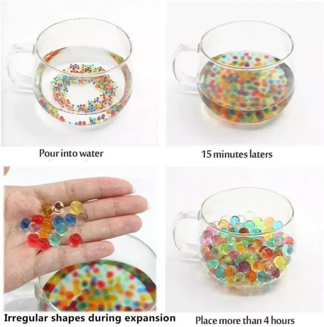 Gel Ball Blaster Ammo 50,000 Beads Works for Gel Blaster and Splatter Ball Gun, Gel Gun Ammo, Water Ball Beads, Non-Toxic, No Stain, Gel Balls Bullet (7-8 mm) - Image 4