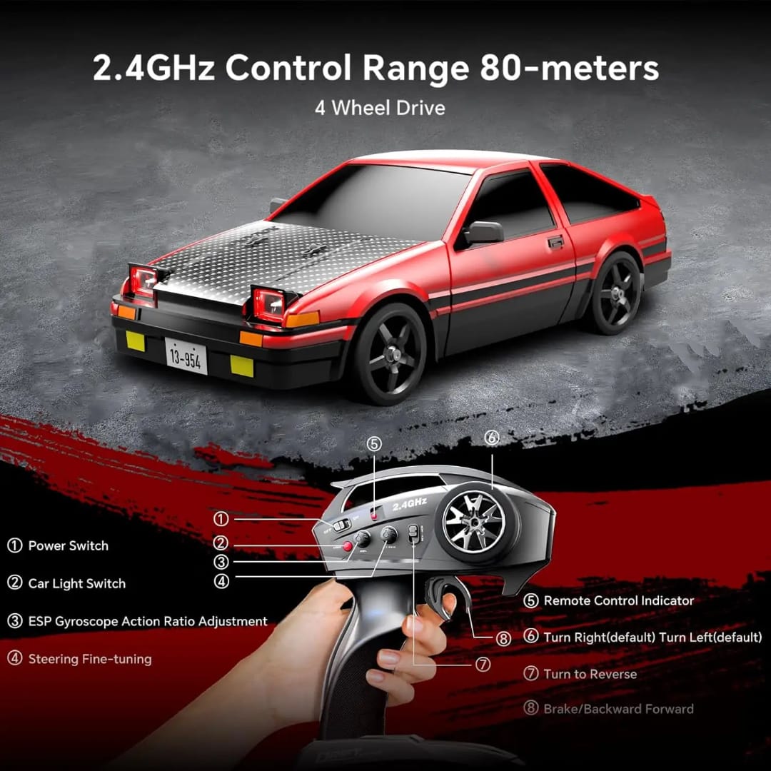 HB Toys 1/12 RC Drift Car 4WD RTR 2.4G High Speed RC Vehicle - Image 9