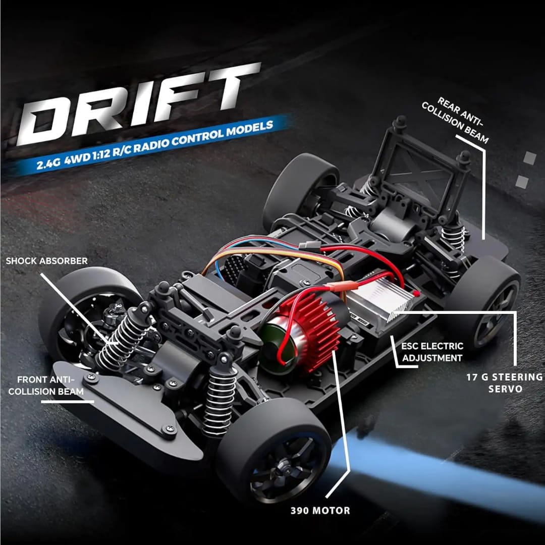 HB Toys 1/12 RC Drift Car 4WD RTR 2.4G High Speed RC Vehicle - Image 10