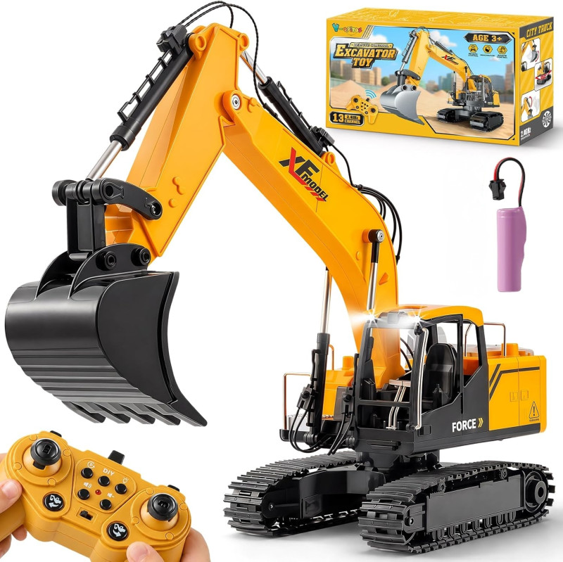 13CH Excavator Rc Construction Toys with /Lights/Sounds