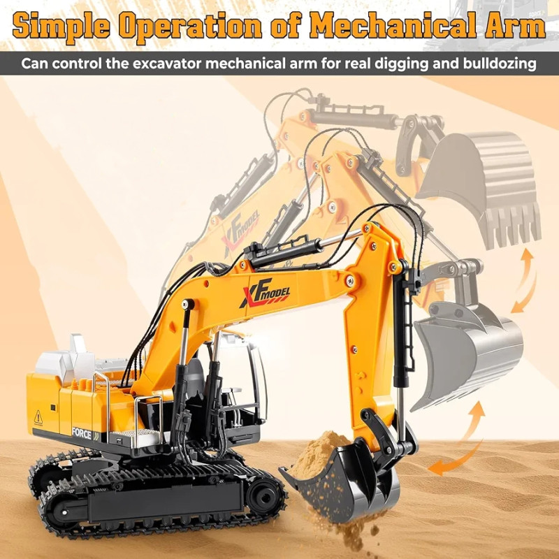 13CH Excavator Rc Construction Toys with /Lights/Sounds - Image 3