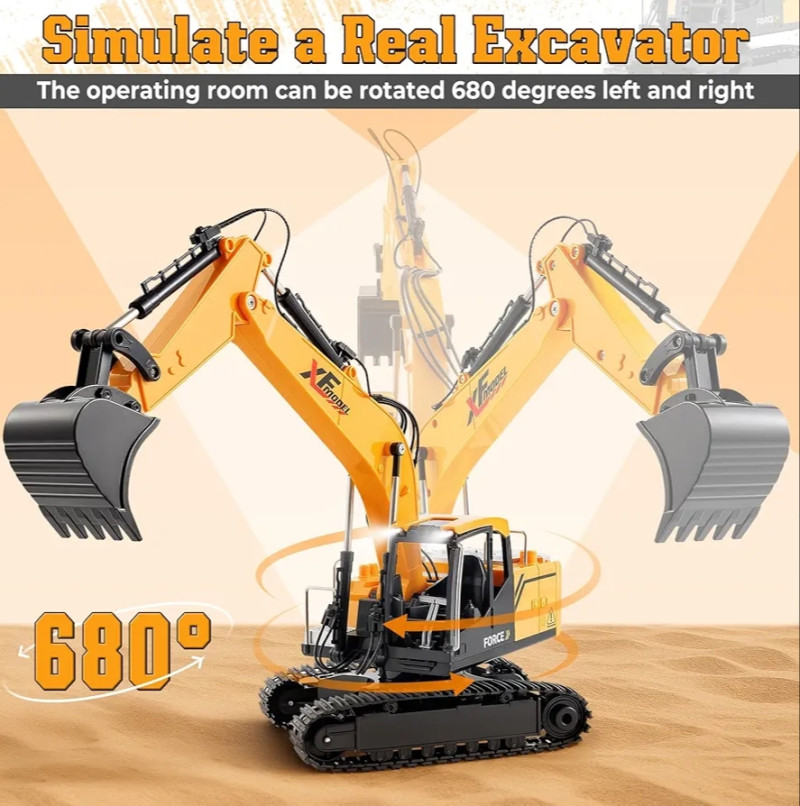 13CH Excavator Rc Construction Toys with /Lights/Sounds - Image 6