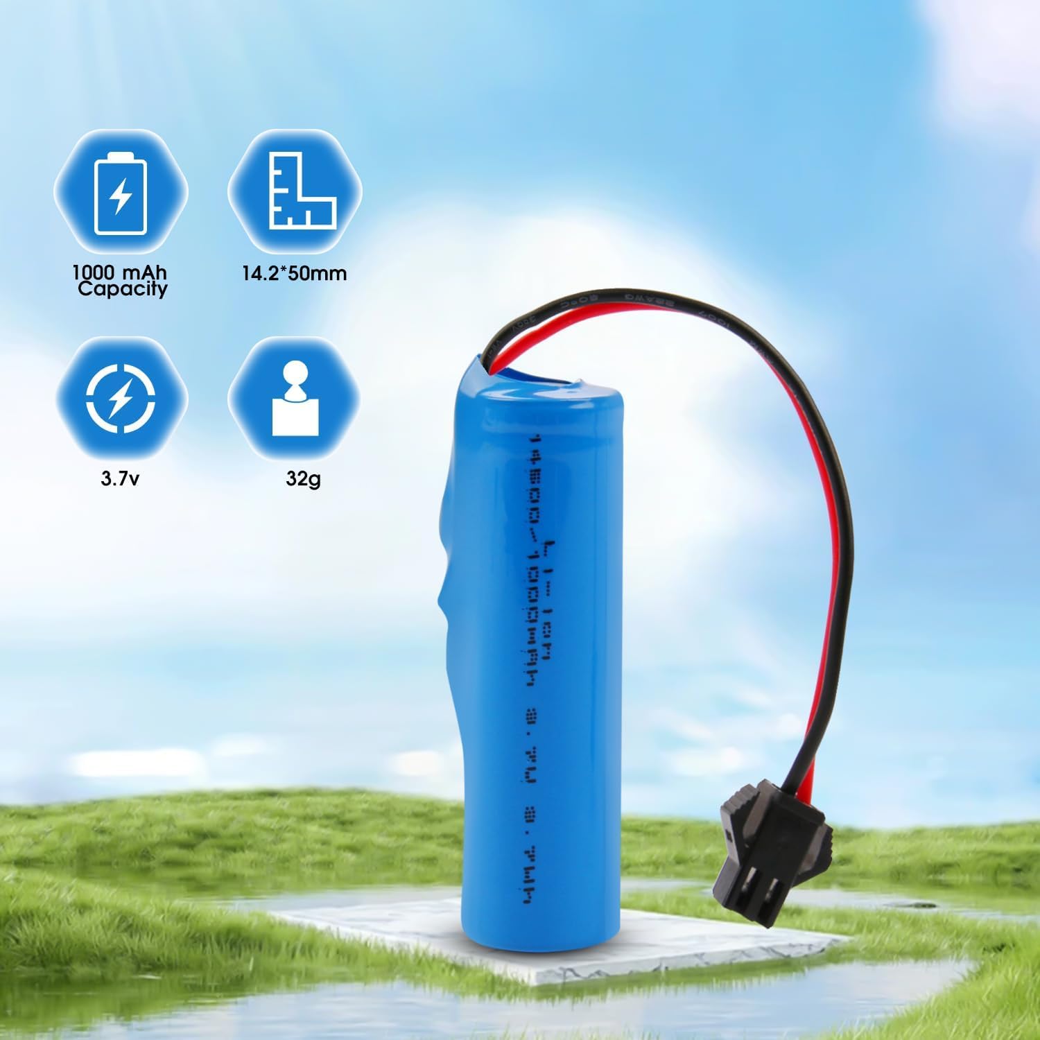 3.7V 1000mAh Li-ion Rechargeable Battery - Image 5